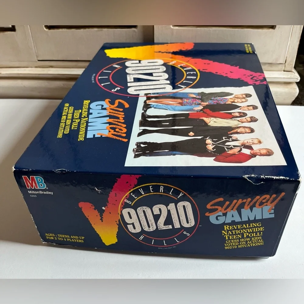 Vintage 1991 Milton Bradley Beverly Hills 90210 Survey Board Game Complete TV